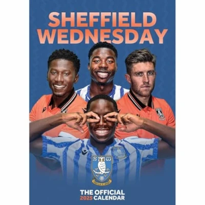 Image of Sheffield Wednesday FC Official 2025 A3 The Owls Football Wall Calendar