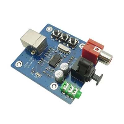 Image of DollaTek PCM2704 USB DAC Power fiber optic coaxial analog output sz 11 for Rasberry Pi Rasbian RaspBMC