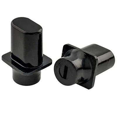 Image of Musiclily Pro Inch Size Top Hat Guitar Telecaster Switch Tips 3 Way Pickup Selector Knobs for USA Fender Tele Style, Black (Set of 2)