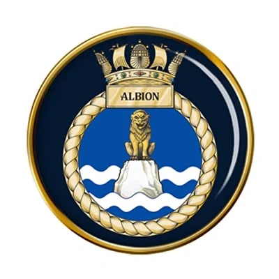 Image of HMS Albion, Royal Navy Pin Badge