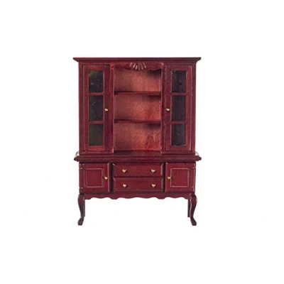 Image of Dolls House Large Mahogany Queen Ann Dresser Miniature Dining Room Furniture