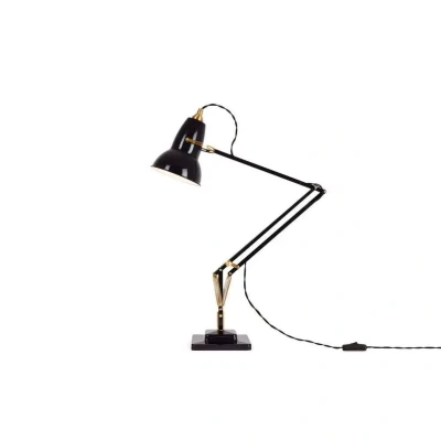 Image of Anglepoise Original 1227 Brass Desk Lamp Jet Black