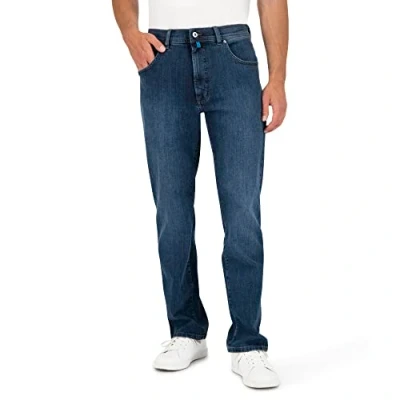 Image of Pierre Cardin Men&#039;s 5 Pocket Dijon Jeans, Dark Blue Used, 32W / 34L