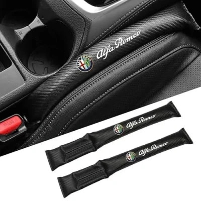Image of NIRBO 2pcs Car Seat Gap Plug Filler Pad, For Alfa Romeo 159 156 Giulietta Mito Stelvio Giulia Spider Brera, Stop Dropping Things, Interior Hand Brake Cushion