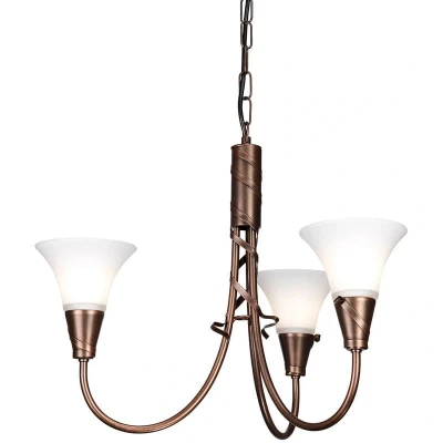 Image of Emily Multi Arm Chandelier 3 Light Copper Finish, E14