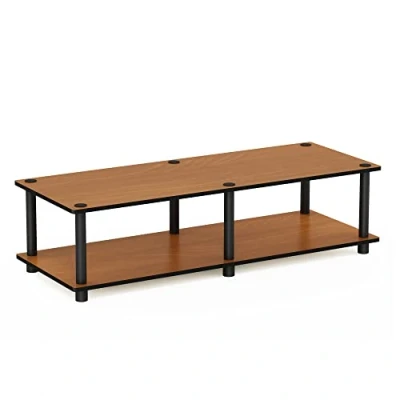 Image of Furinno Toolless TV Stands, Light Cherry/Black, one size