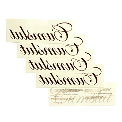 Image of 10 x Cumslut Tattoo lettering in black Temporary Fetish Fun (10)