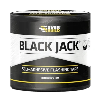Image of Everbuild Black Jack Strong Self Adhesive Flashing Tape Natural Lead Look Finish 100mm x 3m