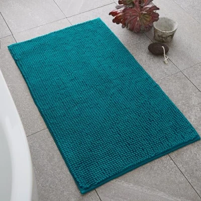 Image of Catherine Lansfield Bobble 50x80cm Bath Mat Teal Green
