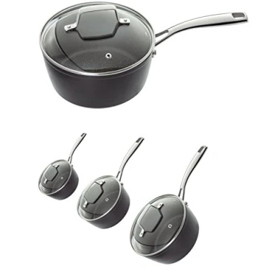 Image of Stellar Rocktanium Non Stick Saucepan with Glass Lid (16cm)