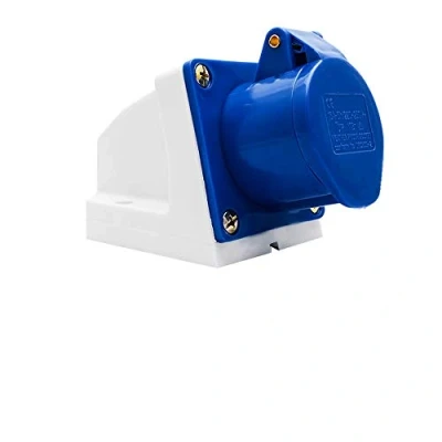 Image of MASO 32A 220V IP44 3 Pin Industrial Site Socket &amp; Waterproof Wall Plug 2P Connector + Earth Male/Female (#123)