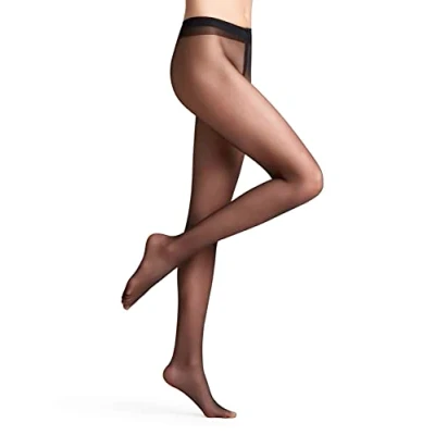 Image of FALKE Women&#039;s Lunelle 8 DEN W TI Ultra Sheer Plain 1 Pair Tights, Black (Black 3009), S