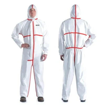 Image of YIBER Hazmat Suit Disposable Coveralls Full Body Protective Suits in 7 Sizes with Multiple Specifications &amp; Heavy duty PPSB Material PE Film Safe for Countless Applications