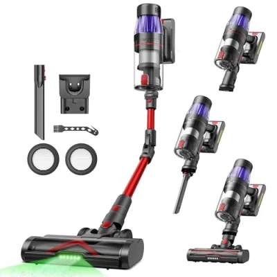 Image of Ultenic U16 Flex Cordless Vacuum Cleaner with 45000Pa, Bendable EasyReach Wand, 60 Min Runtime, Hang and Charge Stick Cleaner, Tangle Free Brush, LED Light, For All Hard Floors Carpet Pet Hair
