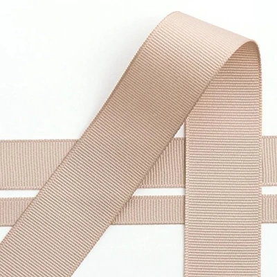 Image of Italian Options Grosgrain Ribbon, 25mm x 10 Metre Roll, Taupe