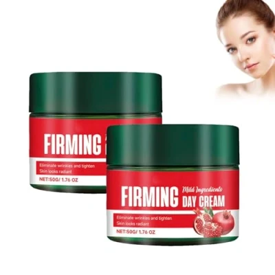 Image of Organic Firming Day Cream Anti Ageing Face for Women, Natural Cosmetics with Pomegranate Seed Oil &amp; Maca Peptides Moisturising Reduces Wrinkles and Regenerates the Skin (2)