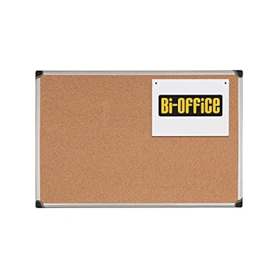 Image of Bi Office Maya W Cork Notice Board, 120 x 90 cm, Surface, Aluminium Frame