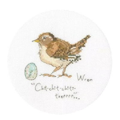 Image of Bothy Threads Cross Stitch Kit Little Wren (Hoop not Included)
