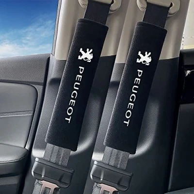 Image of 2X Car Seat Belt Pad Cover, for Peugeot 508L/408/4008/5008/2008/3008/308 Breathable Pads Adults Children Styling Decoration Accessories