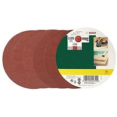 Image of Bosch Accessories 2607019494 Sanding Sheet Set for Eccentric Grinder, 0 V, Red, 125 mm, of Piece