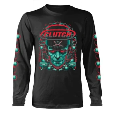 Image of Clutch Unisex Adult Frankenstein Long Sleeved T Shirt (M) (Black)