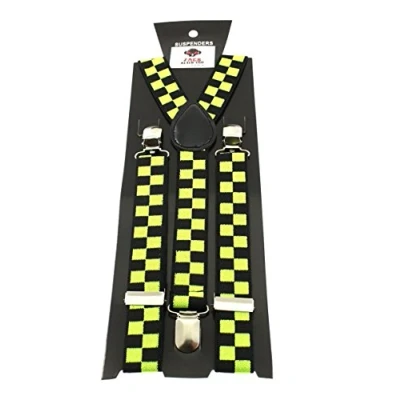 Image of Zac&#039;s Alter Ego Men/Ladies Adjustable 25mm Width Checkered Braces/Suspenders