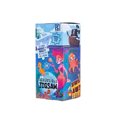 Image of Boxer Gifts Ocean Creatures Reversible Jigsaw Colourful Fantasy To Reality 2 In 1 Puzzle With Facts Awesome Educational Gift For Kids
