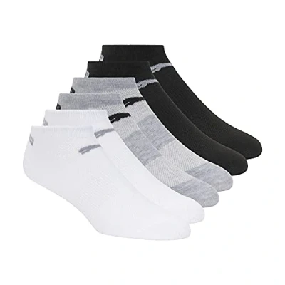 Image of Puma Women&#039;s Non Terry No Show Low Cut Athletic Sport Sock 6 Pack,Grey/White/Black,9 11
