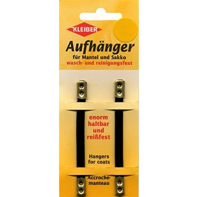 Image of Kleiber Plastic/Metal Sew on Clothes Hook/Tag, Pack of 2, Black