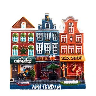 Image of Weekino Sexy Shop Amsterdam Netherlands Fridge Magnet 3D Resin Handmade Craft Tourist Travel City Souvenir Collection Refrigerator Sticker