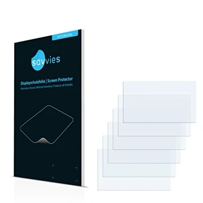 Image of Savvies 6 Pack 4.3&quot; Screen Protector for Touchscreen PCs with 4.3 inch (10.9 cm) [96.5 x 55.3 mm, 16:9] Protection Film Clear
