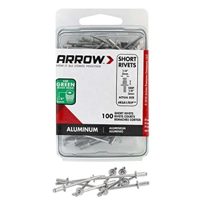 Image of Arrow ARSA1/8IP Rivets, Silver, 1/8 Inch (3 mm)