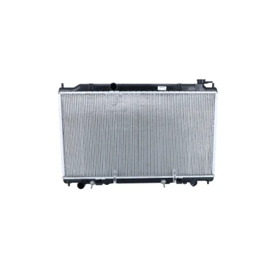 Image of 214608J000 Engine radiator NRF 56080 Aluminium 733mm 400mm 17mm with mounting parts Brazed cooling fins