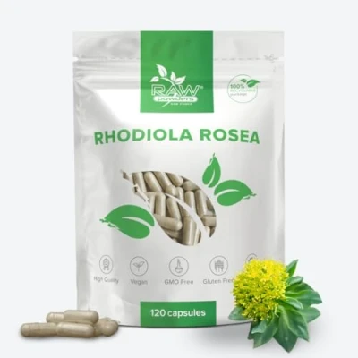 Image of Rhodiola Rosea 500mg, 120 Vegan Capsules Natural Adaptogen for Stress Relief, Enhanced Energy &amp; Mental Clarity Supports Endurance, Mood Overall Wellbeing