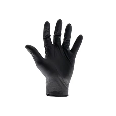 Image of Scan Black Heavy Duty Nitrile Disposable Gloves XL Box of 100