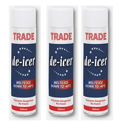 Image of Morgan&#039;s Trade De icer Spray For Car Windscreen Fast Acting Melts Ice and Frost Quickly Windows/Mirrors Operates at 15c Prevents Re Freezing (Pack of 3)