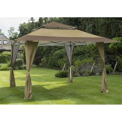 Image of 13&#039; x Garden Must Haves Got It Covered Pop Up Gazebo Brown (4m 4m)