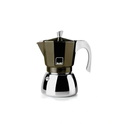 Image of IBILI Elba Coffee espresso machine, 12 cups, 600 ml, cast aluminium, stainless steel base, suitable for induction
