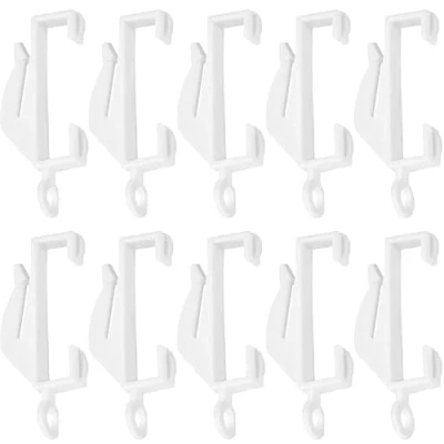 Image of Dzxin Curtain Track Gliders, 50 PCS Plastic Hooks Rail Gliders Glider or Door Window