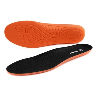 Image of riemot insoles for women and men,soft shoe insoles,comfort insole,sports work shoes,sneakers,boots,hiking shoes,Black,UK 4
