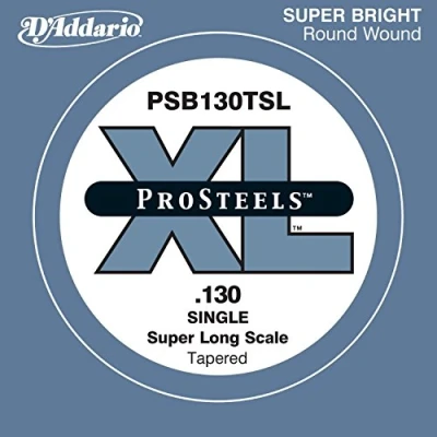 Image of D&#039;Addario PSB130TSL .130 ProSteels Super Long Scale Tapered Single String for Bass Guitar