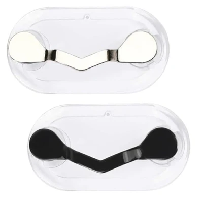 Image of 2 Pcs Magnetic Glasses Holder, Stainless Steel Eyeglass Multi Functional Magnet Storage, Strong Spectacle Holder for Sunglasses Reading Earphones ID Card Badge