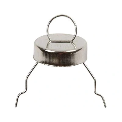 Image of 25 Silver 5mm Christmas Bauble Hangers with Caps
