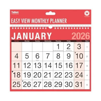 Image of 2025 Calendar Planner Month to View/Week View Organiser Spiral Bound Wall for Home Business Office School (One View)