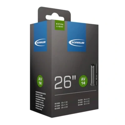 Image of Schwalbe STU038X Xtra Light Inner Tube Black, 26 x 1.50/2.10 Inch