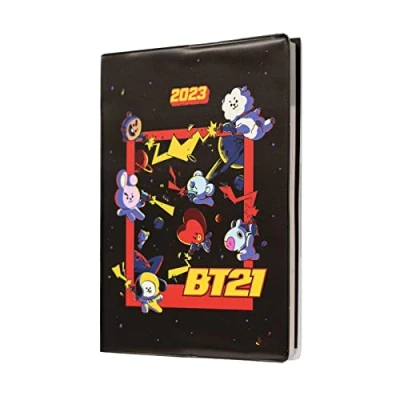 Image of Grupo Erik BT21 Official Merchandise A6 2023 Week To View Diary December 2022 Weekly Planner With Stickers And Pocket Gifts
