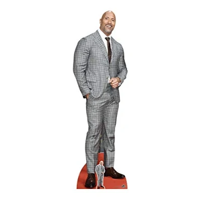 Image of STAR CUTOUTS CS727 Dwayne Johnson Checked Suit, cardboard, Multi Colour, 3 x 59 194 cm