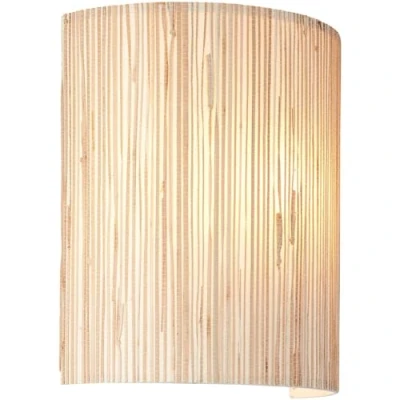 Image of Indoor Natural Seagrass Wall Light Matt Black Shade Dimmable 10W LED E27