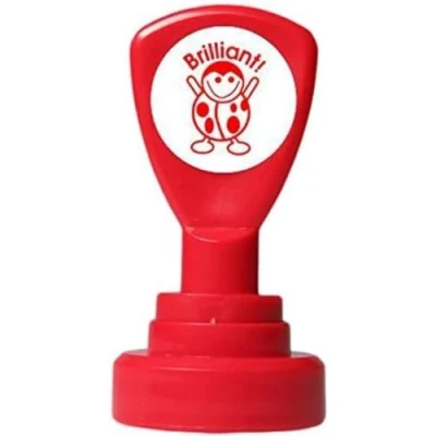 Image of Stamper Solutions SuperStickers Brilliant Ladybird Pre Inked Red,Small