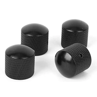 Image of Guitar Bass Knob, 4 Pcs Volume Tone Speed Control Knobs Metal Material With Wrench Repair Accessory Musical Instrument Accessories Electric Parts
